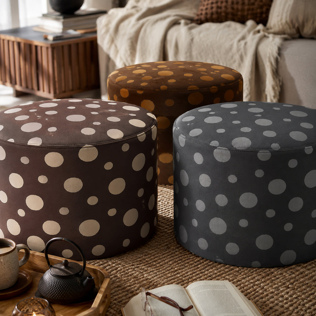Pouf Rotondo Pois