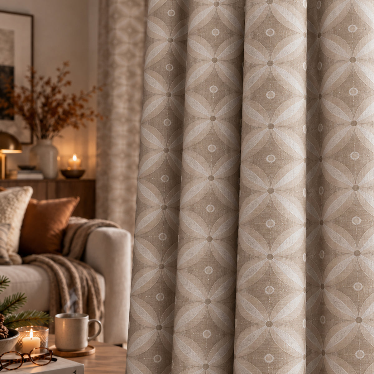 Tenda Velluto Giardino Beige