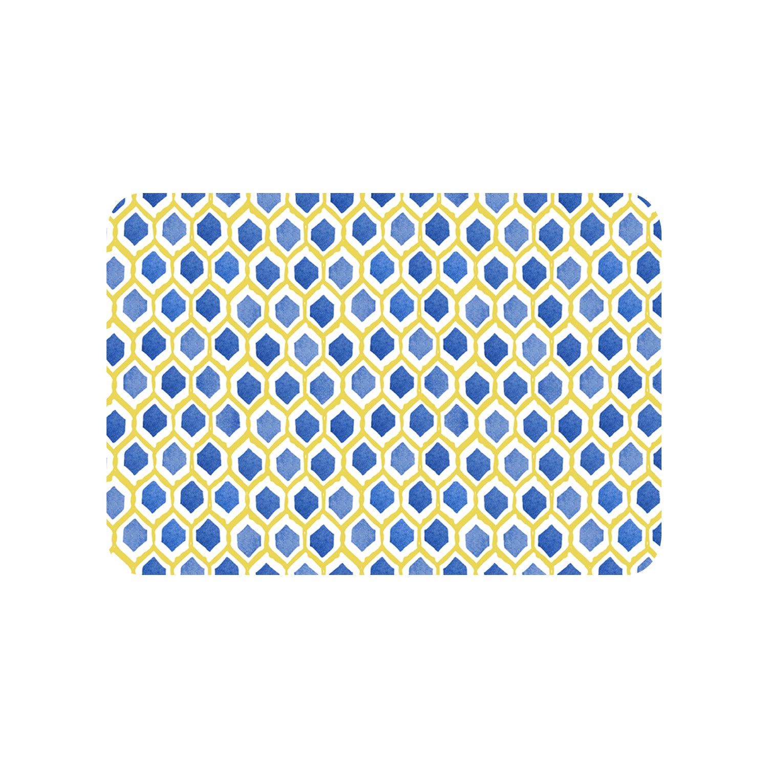 Yoko blue mosaic kitchen mat