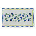 Tappeto Velluto Yoko fiori blu