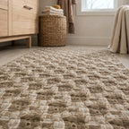 Tappeto Velluto Giardino Beige