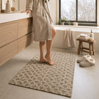 Tappeto Velluto Giardino Beige