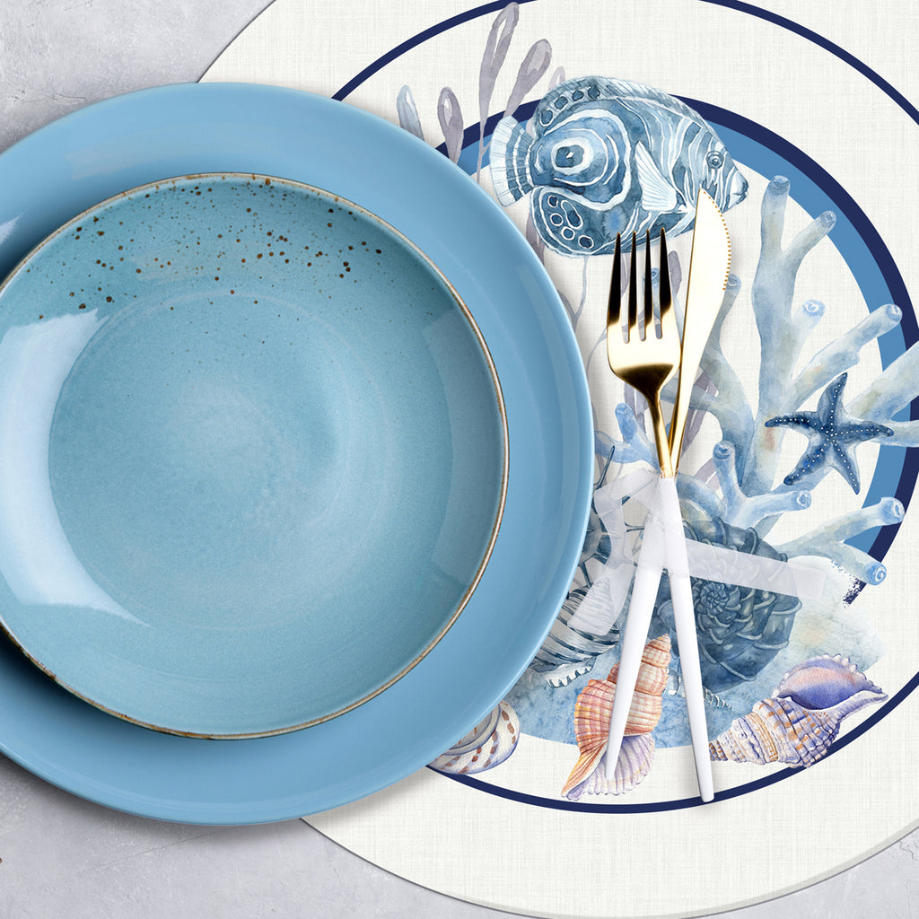 Coralline Coated Charger Plates 2-piece set